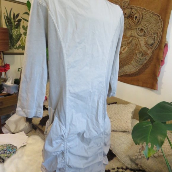 Light grey XCVI ruched tie neck dress - size large - great condition - Picture 5 of 7